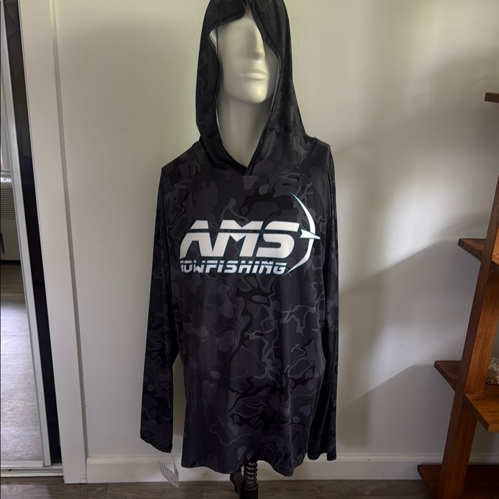 AMS Bowfishing Black Camo Hoodie